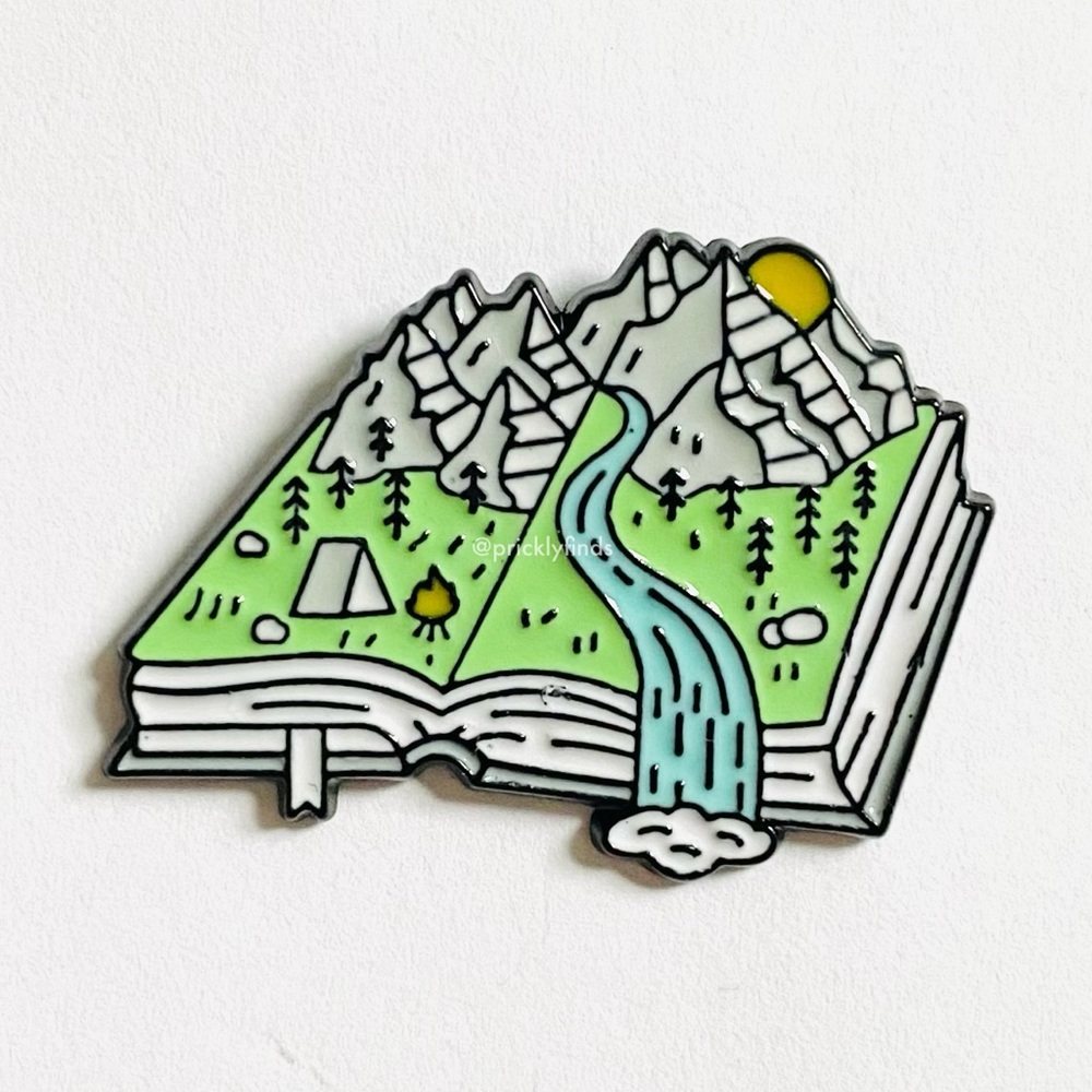 8/$40 Nature Story Book Coming To Life Enamel Pin